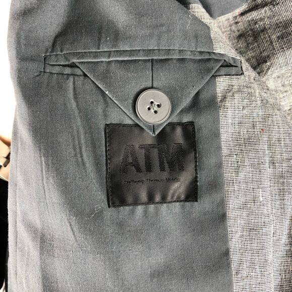 ATM ANTHONY THOMAS MELILLO Heathered Gray Blazer Jacket Button Size 8 Career - Picture 4 of 11